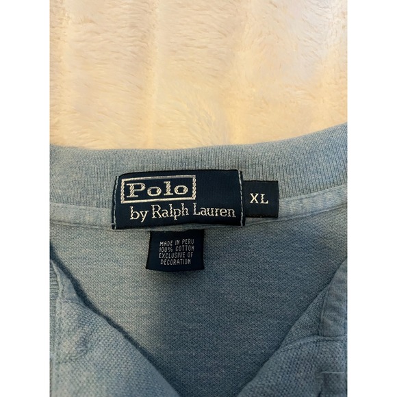 Polo by Ralph Lauren Mens Shirt Sz XL Stone Wash Blue Cotton - Picture 3 of 4